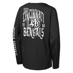 Cincinnati Bengals Outerstuff Youth Rumble Long Sleeve T-Shirt Black | NFL