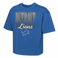 Detroit Lions Outerstuff Girls Youth Big City Boxy T-Shirt Blue | NFL