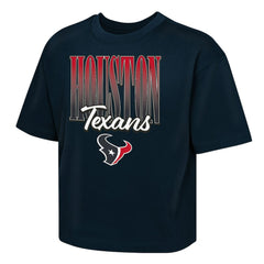 Houston Texans Outerstuff Girls Youth Big City Boxy T-Shirt Navy | NFL