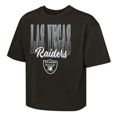 Las Vegas Raiders Outerstuff Girls Youth Big City Boxy T-Shirt Black | NFL
