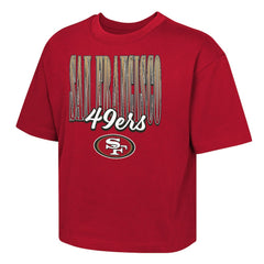 San Francisco 49ers Outerstuff Girls Youth Big City Boxy T-Shirt Scarlet | NFL
