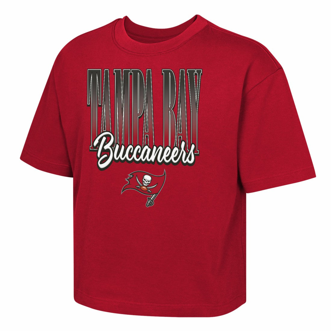 Tampa Bay Buccaneers Outerstuff Girls Youth Big City Boxy T-Shirt Red | NFL