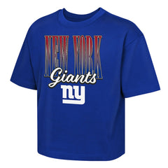 New York Giants Outerstuff Girls Youth Big City Boxy T-Shirt Royal | NFL