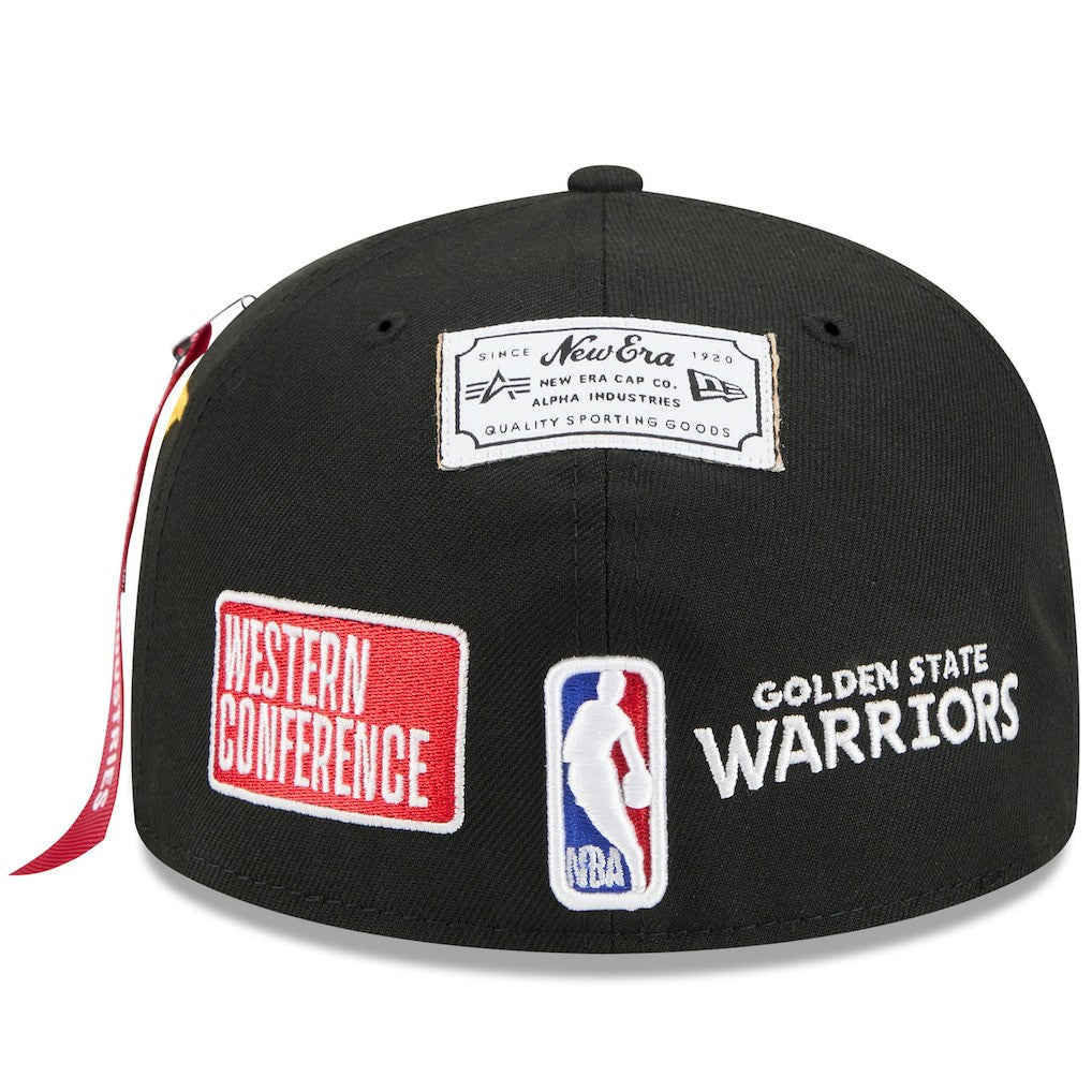 Golden State Warriors x Alpha Industries 59FIFTY Fitted Hat Black - NBA