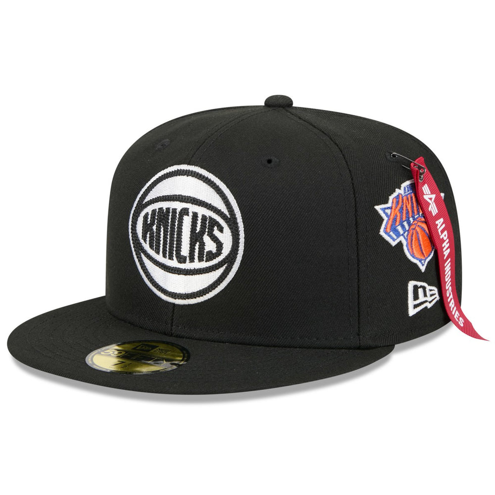 New York Knicks x Alpha Industries 59FIFTY Fitted Hat Black - NBA