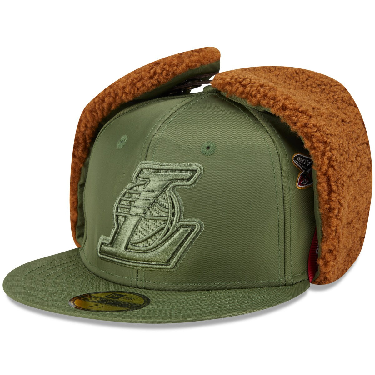 Los Angeles Lakers x Alpha Industries Dog Ear 59FIFTY Fitted Hat Olive - NBA