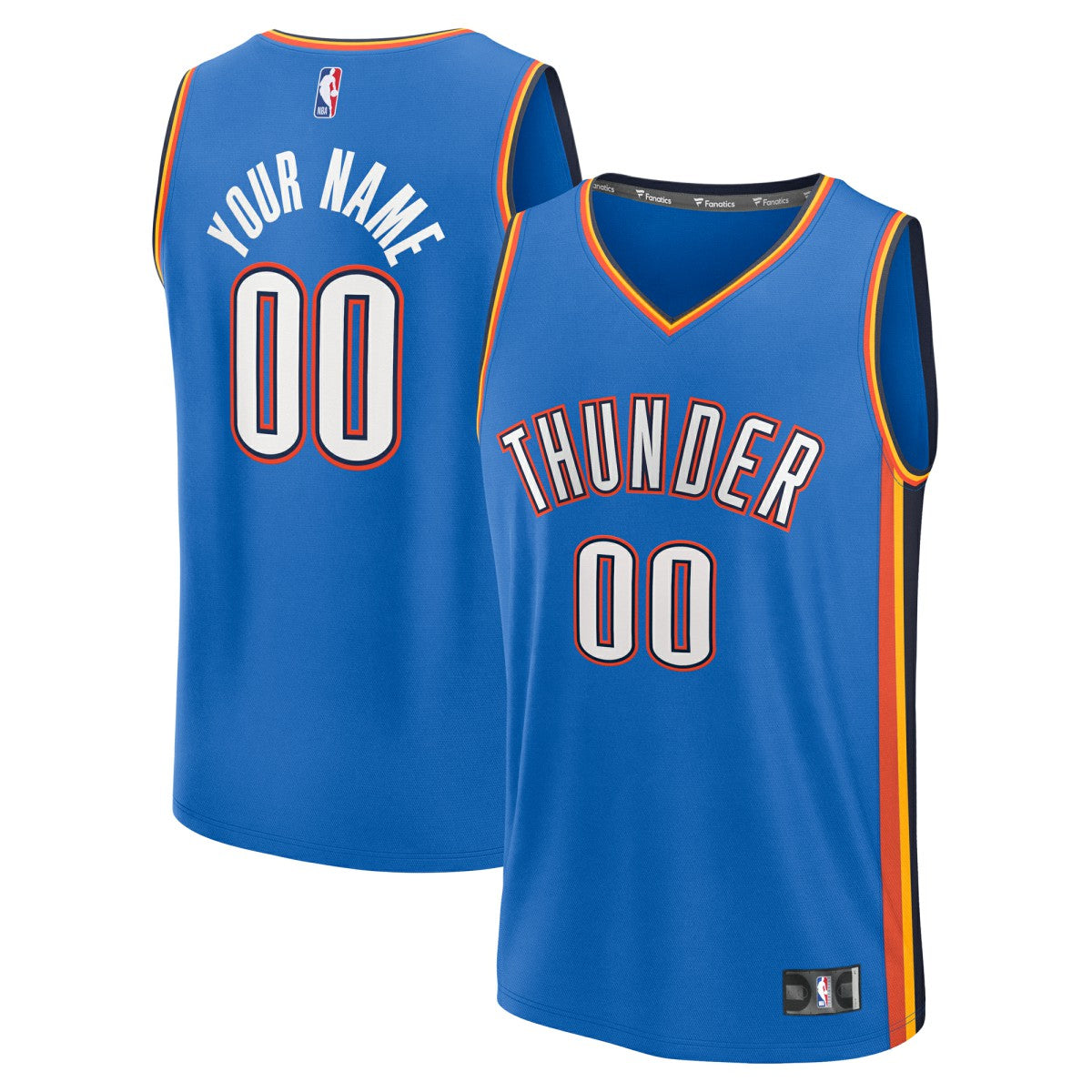 Oklahoma City Thunder Fast Break Custom Jersey Icon Edition Blue - NBA
