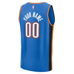Oklahoma City Thunder Fast Break Custom Jersey Icon Edition Blue - NBA