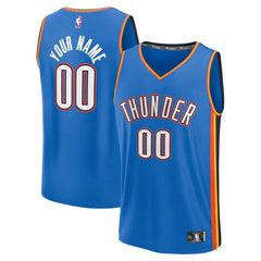 Oklahoma City Thunder Youth Fast Break Custom Replica Jersey Blue Icon Edition - NBA