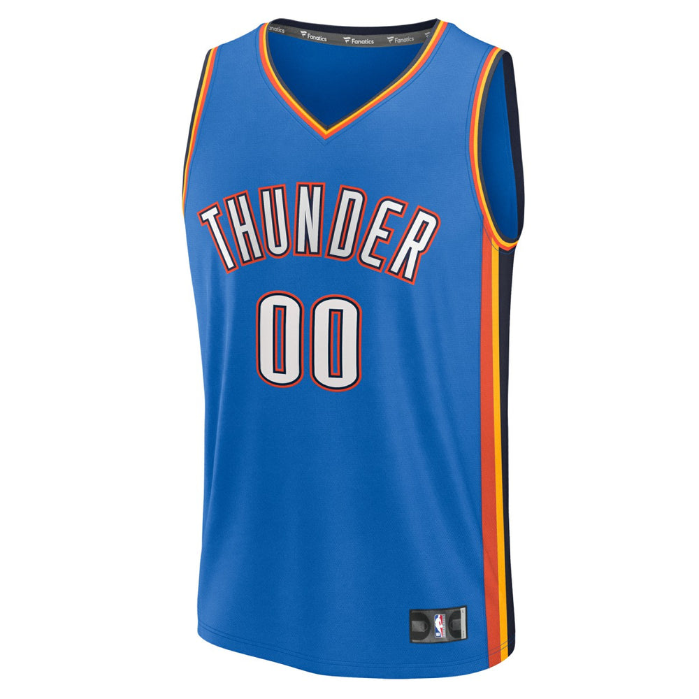 Oklahoma City Thunder Youth Fast Break Custom Replica Jersey Blue Icon Edition - NBA