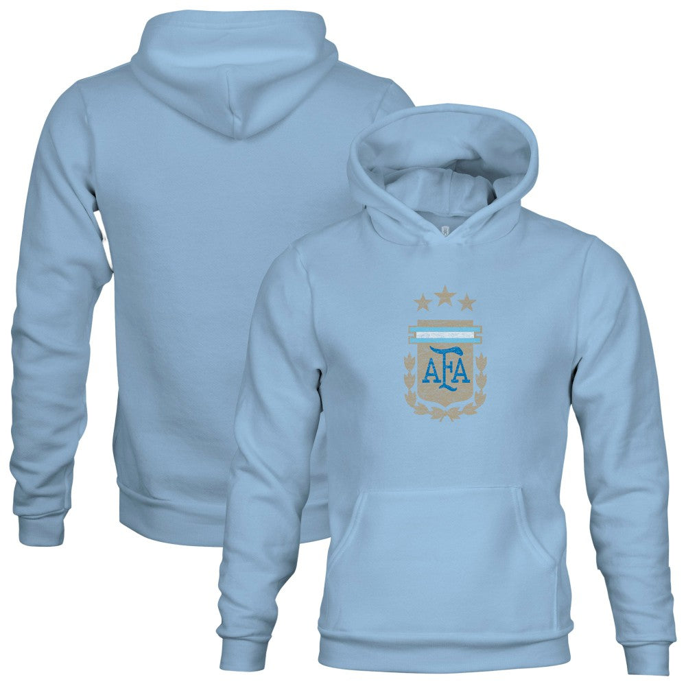 Argentina National Team 1863FC Youth Color Badge Fleece Pullover Hoodie Blue - FIFA World CUP