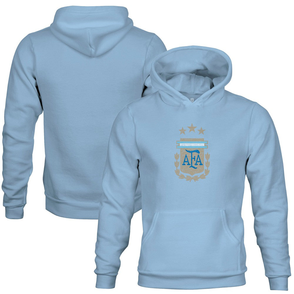 Argentina National Team 1863FC Youth Color Badge Fleece Pullover Hoodie Blue - FIFA World CUP