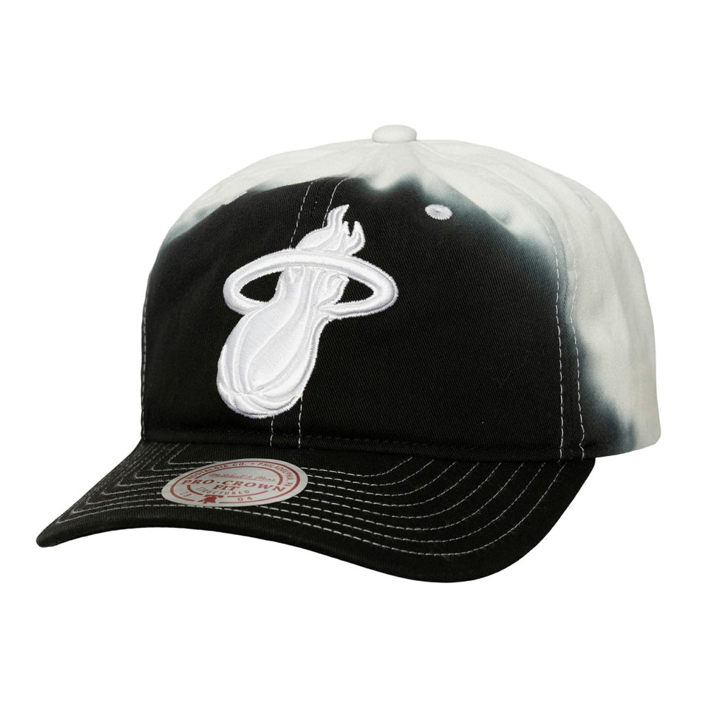 Miami Heat Dip Dye Pro Crown Adjustable Hat Black/White - NBA