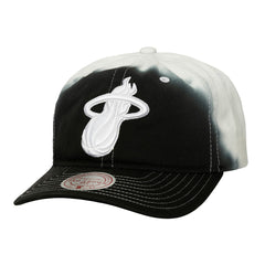 Miami Heat Dip Dye Pro Crown Adjustable Hat Black/White - NBA