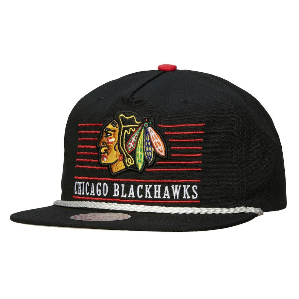 Chicago Blackhawks Mitchell & Ness Ascend Deadstock Snapback Hat - Black - NHL