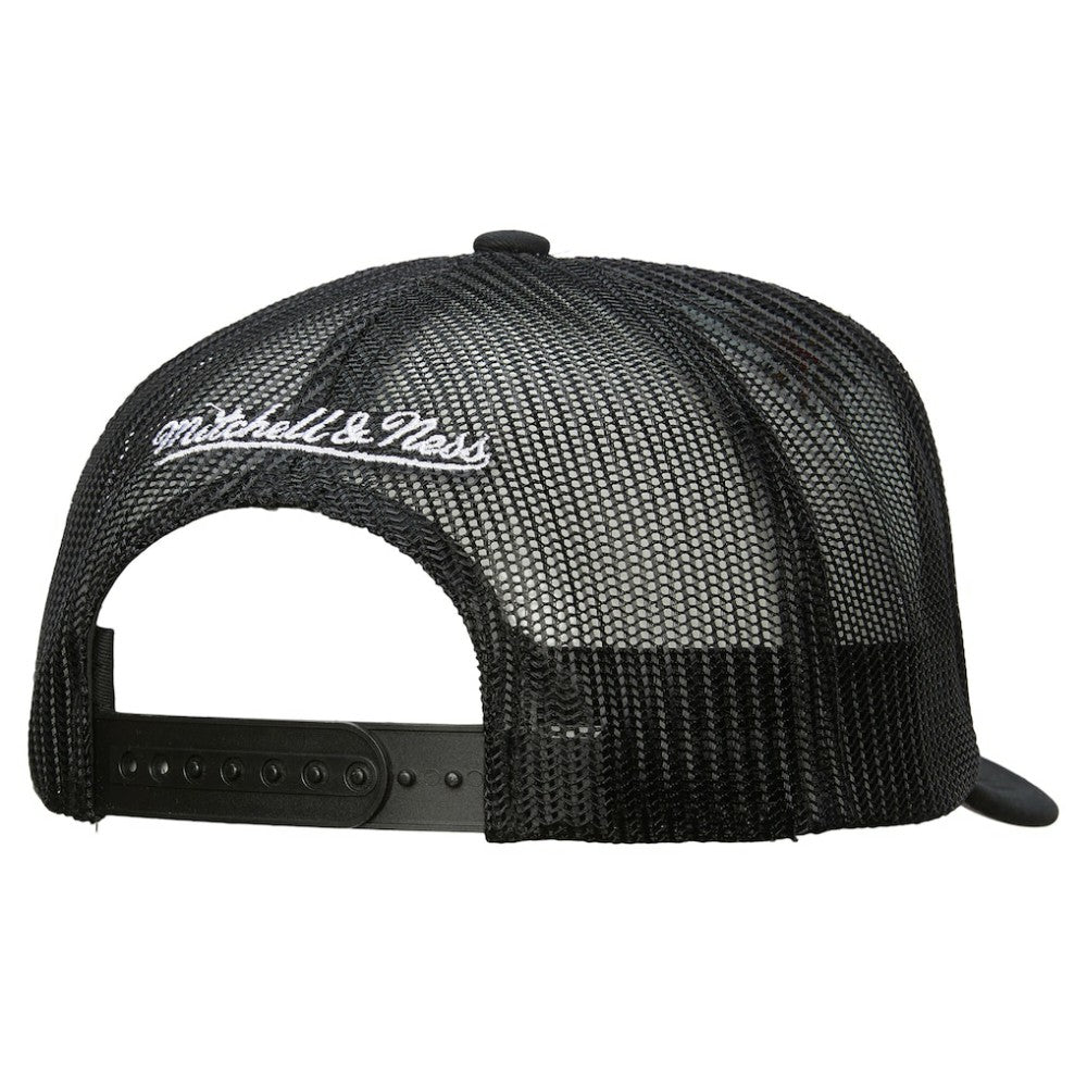 Philadelphia Flyers Mitchell & Ness Gridlock Trucker Adjustable Hat - White/Black - NHL
