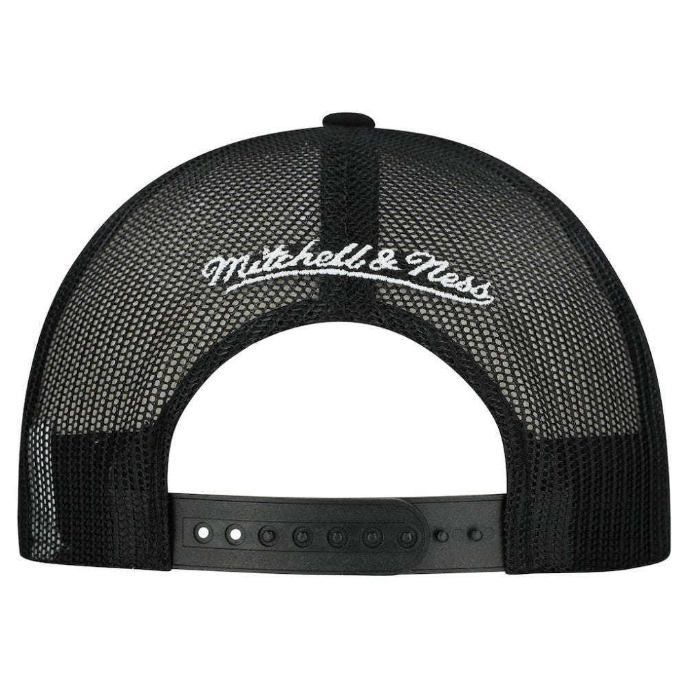 Pittsburgh Penguins Mitchell & Ness Gridlock Trucker Adjustable Hat - White/Black - NHL