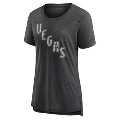 Vegas Golden Knights Women's Slow Whistle Tri-Blend T-Shirt - Gray - NHL