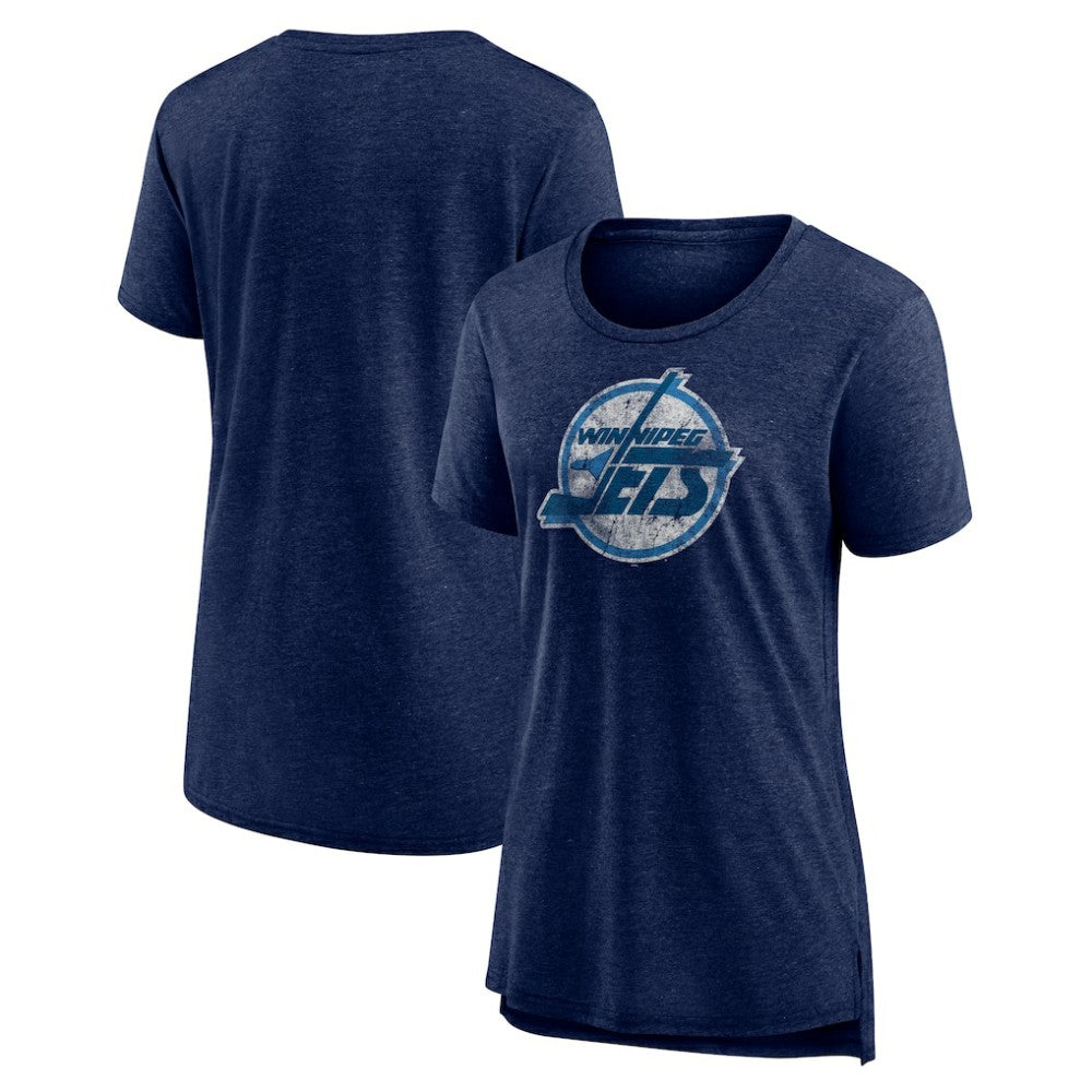 Winnipeg Jets Women's Slow Whistle Tri-Blend T-Shirt - Navy - NHL