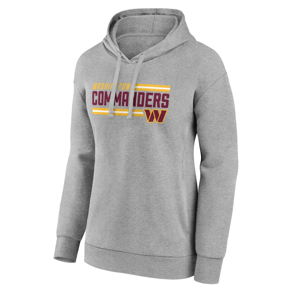 Washington Commanders Women's On Side Stripe Pullover Hoodie Gray | NFL