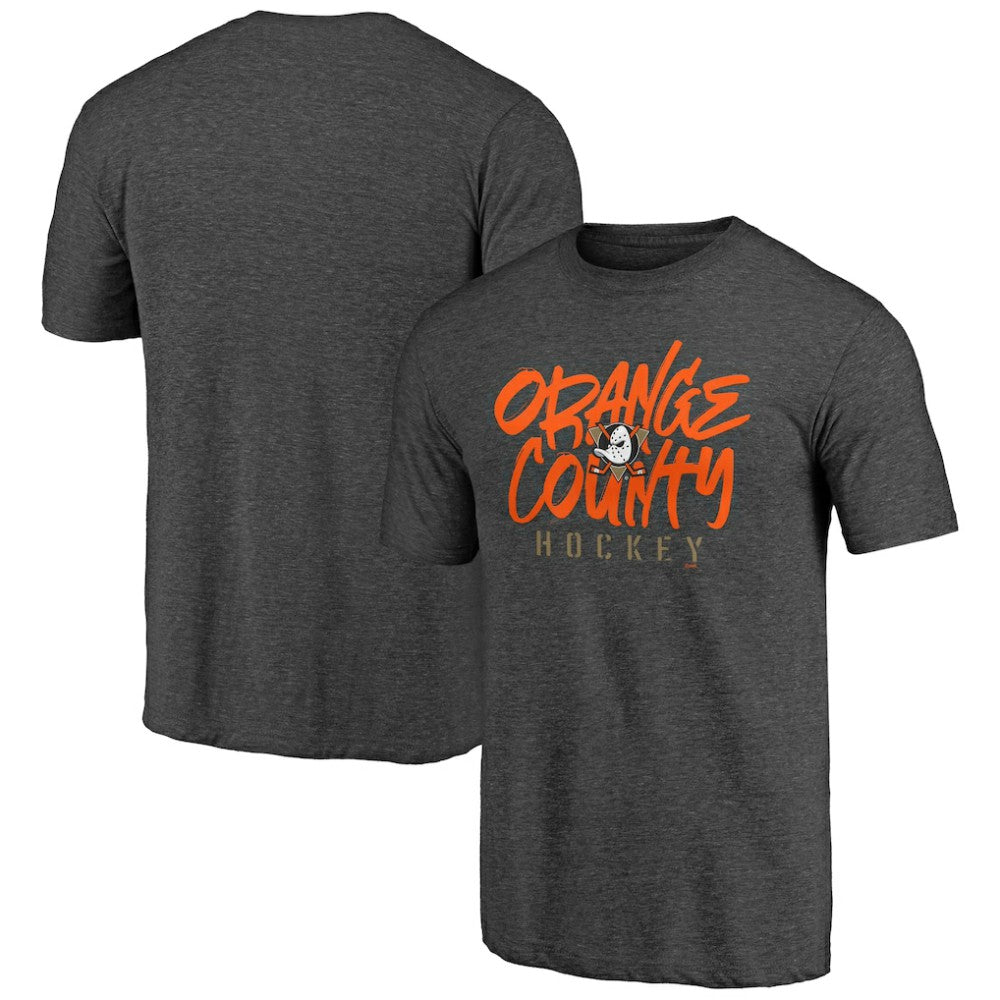 Anaheim Ducks Shoot to Score Tri-Blend T-Shirt - Charcoal - NHL