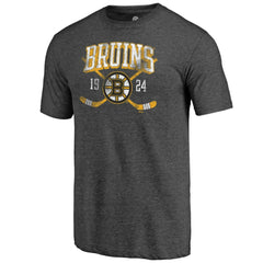 Boston Bruins Line Shift Tri-Blend T-Shirt - Charcoal - NHL