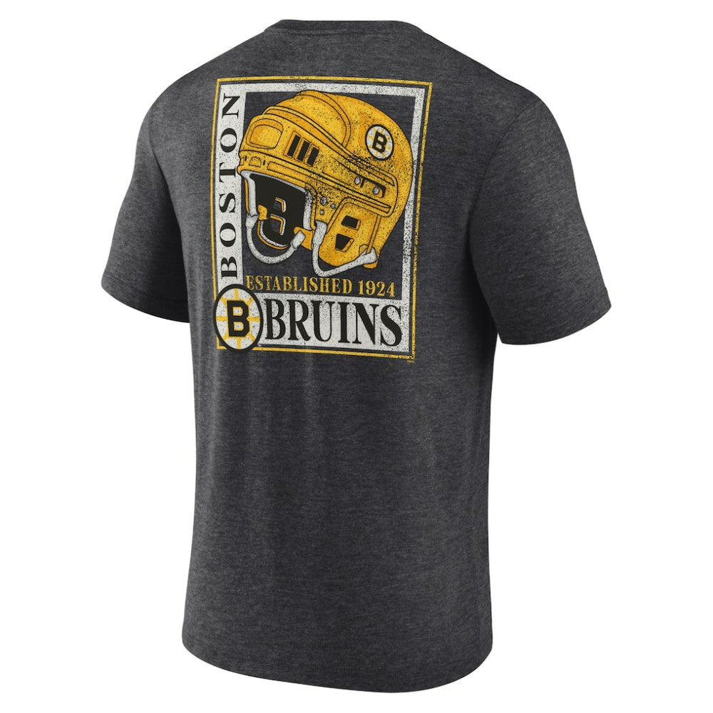 Boston Bruins Earnest Will Tri-Blend T-Shirt - Charcoal - NHL