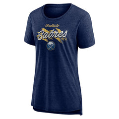 Buffalo Sabres Women's Hit the Ice Tri-Blend T-Shirt - Navy - NHL