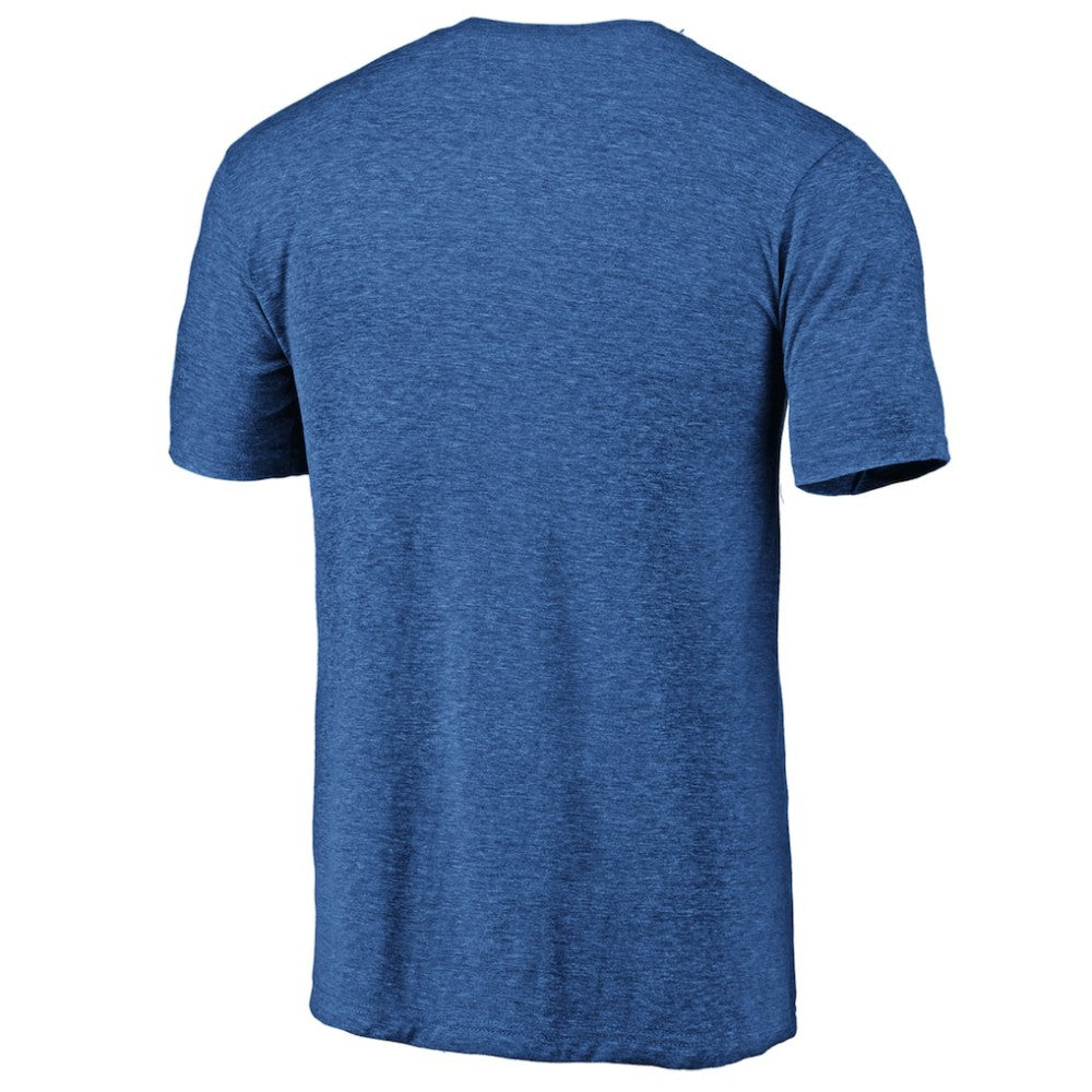 Buffalo Sabres Distressed Logo Tri-Blend T-Shirt - Royal - NHL