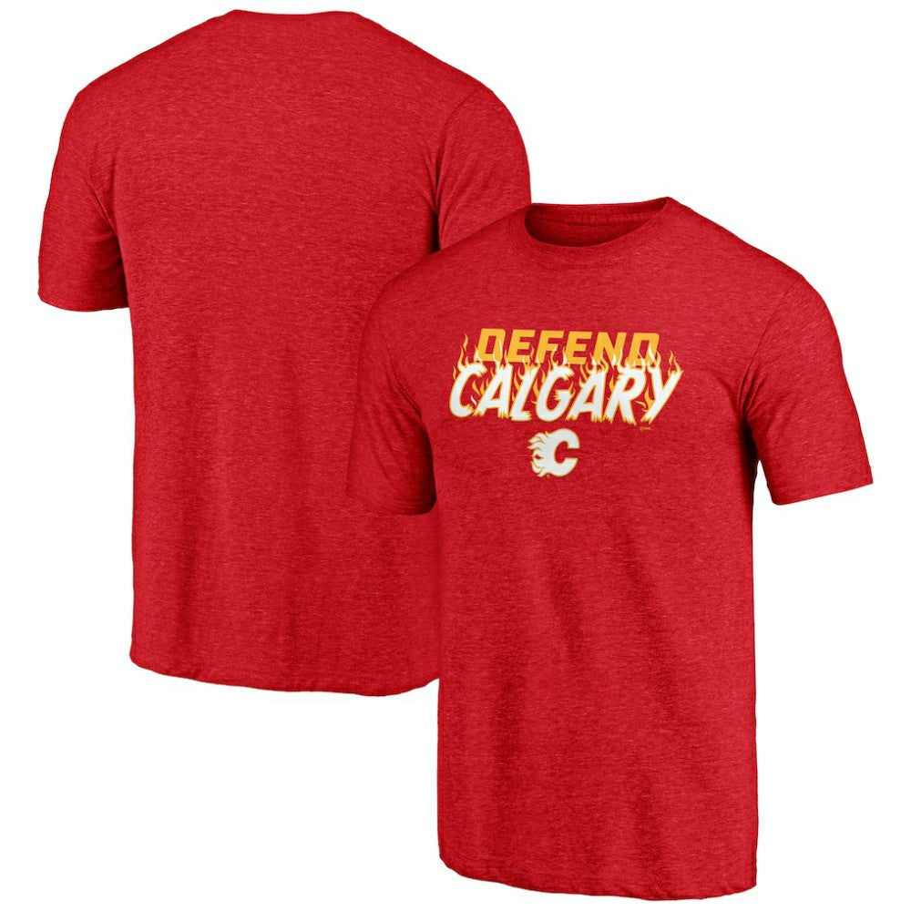 Calgary Flames Shoot to Score Tri-Blend T-Shirt - Red - NHL