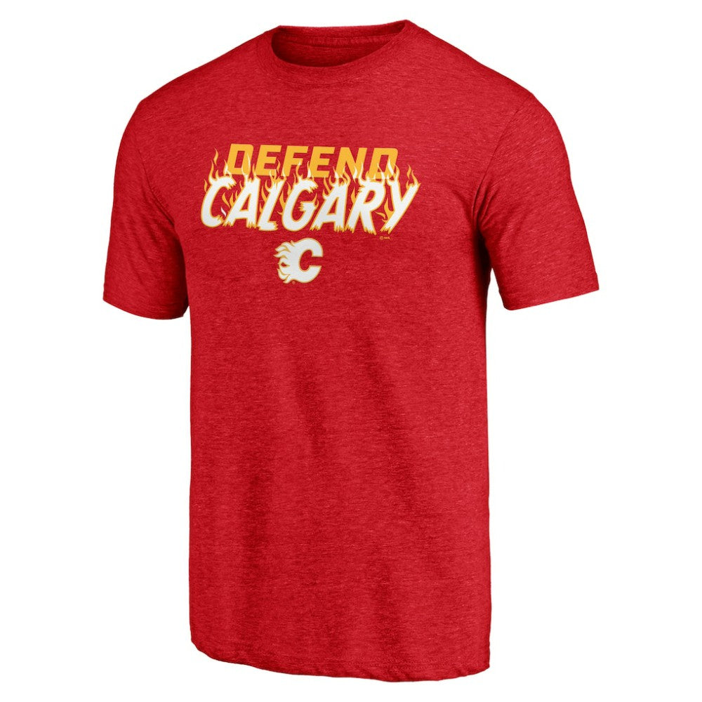 Calgary Flames Shoot to Score Tri-Blend T-Shirt - Red - NHL