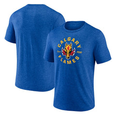 Calgary Flames Represent Tri-Blend T-Shirt - Blue - NHL