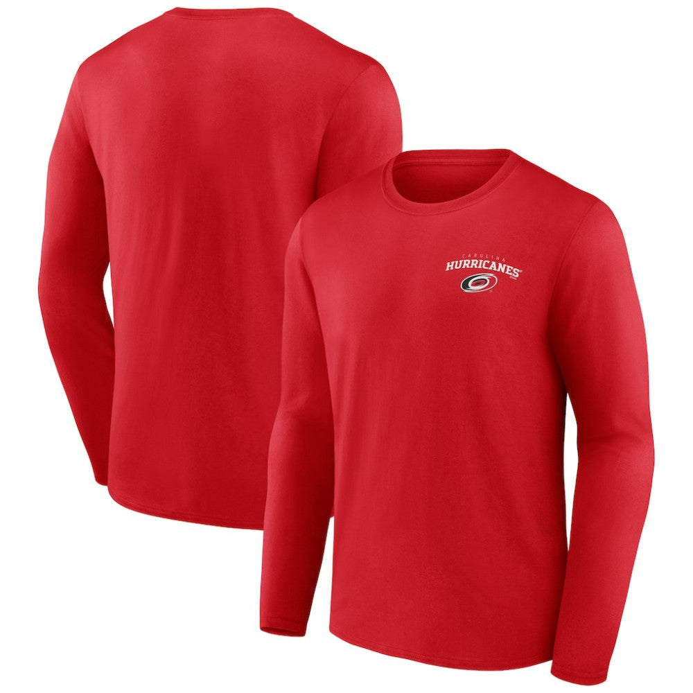 Carolina Hurricanes Team Lockup Long Sleeve T-Shirt - Red - NHL