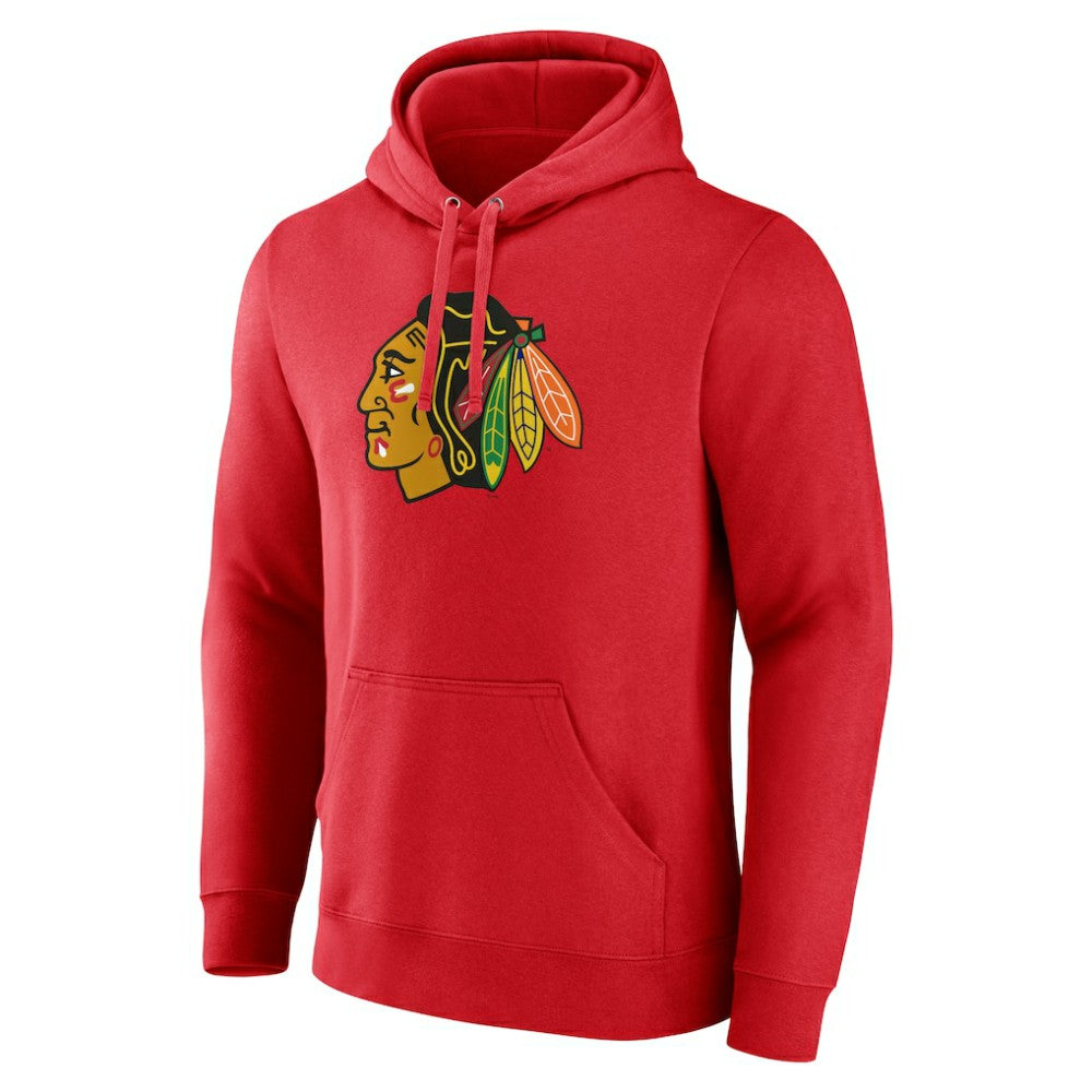 Chicago Blackhawks Primary Logo Pullover Hoodie - Red - NHL