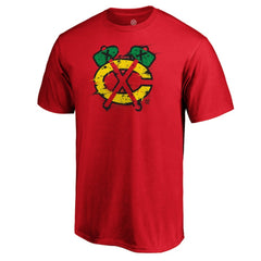 Chicago Blackhawks Splatter Logo T-Shirt - Red - NHL