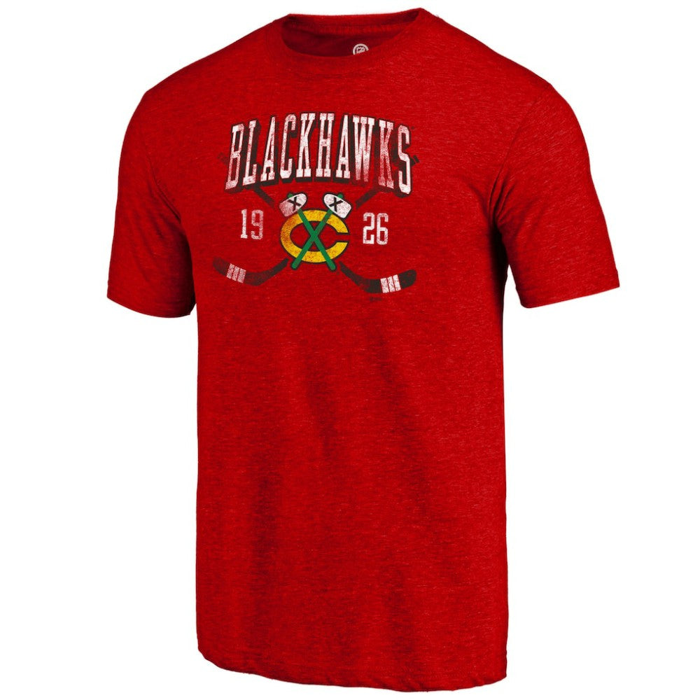 Chicago Blackhawks Line Shift Tri-Blend T-Shirt - Red - NHL