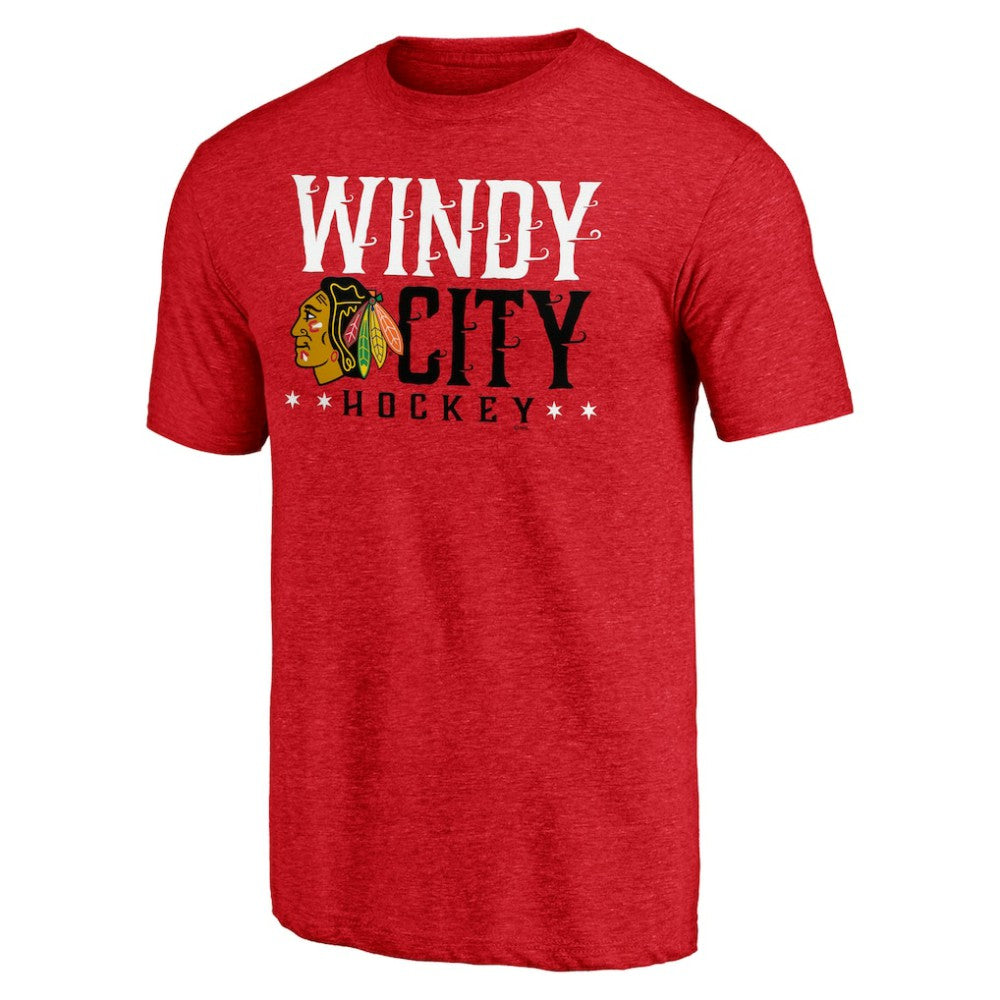 Chicago Blackhawks Shoot to Score Tri-Blend T-Shirt - Red - NHL