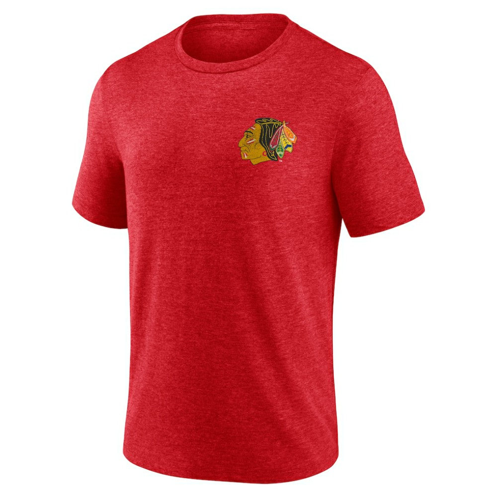 Chicago Blackhawks Earnest Will Tri-Blend T-Shirt - Red - NHL