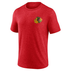 Chicago Blackhawks Earnest Will Tri-Blend T-Shirt - Red - NHL