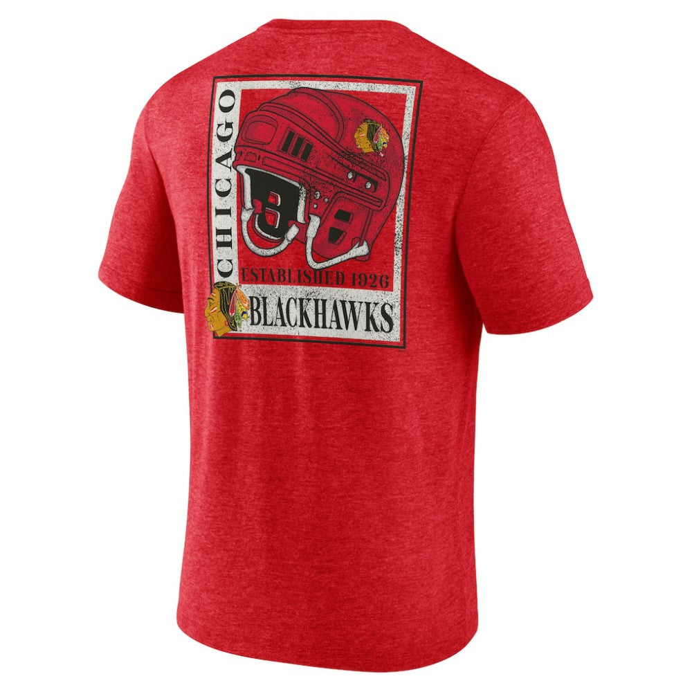 Chicago Blackhawks Earnest Will Tri-Blend T-Shirt - Red - NHL