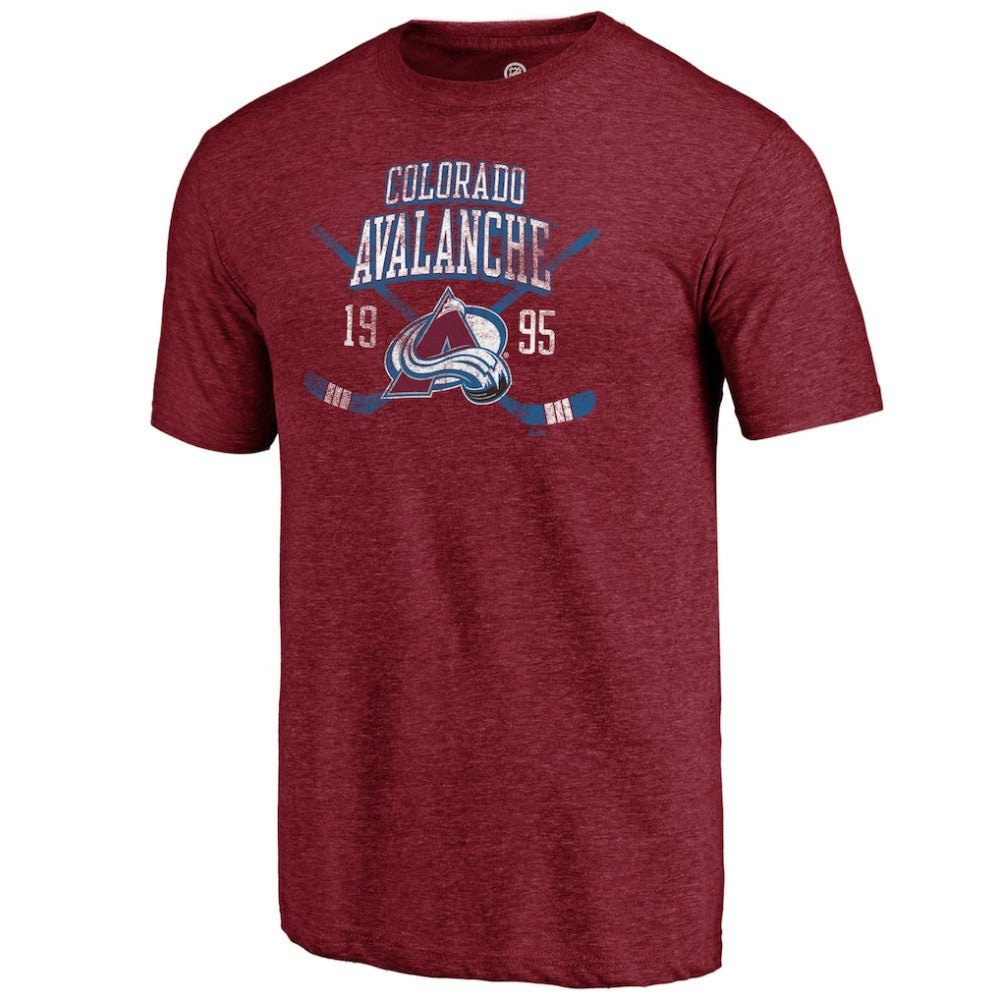 Colorado Avalanche Line Shift Tri-Blend T-Shirt - Burgundy - NHL