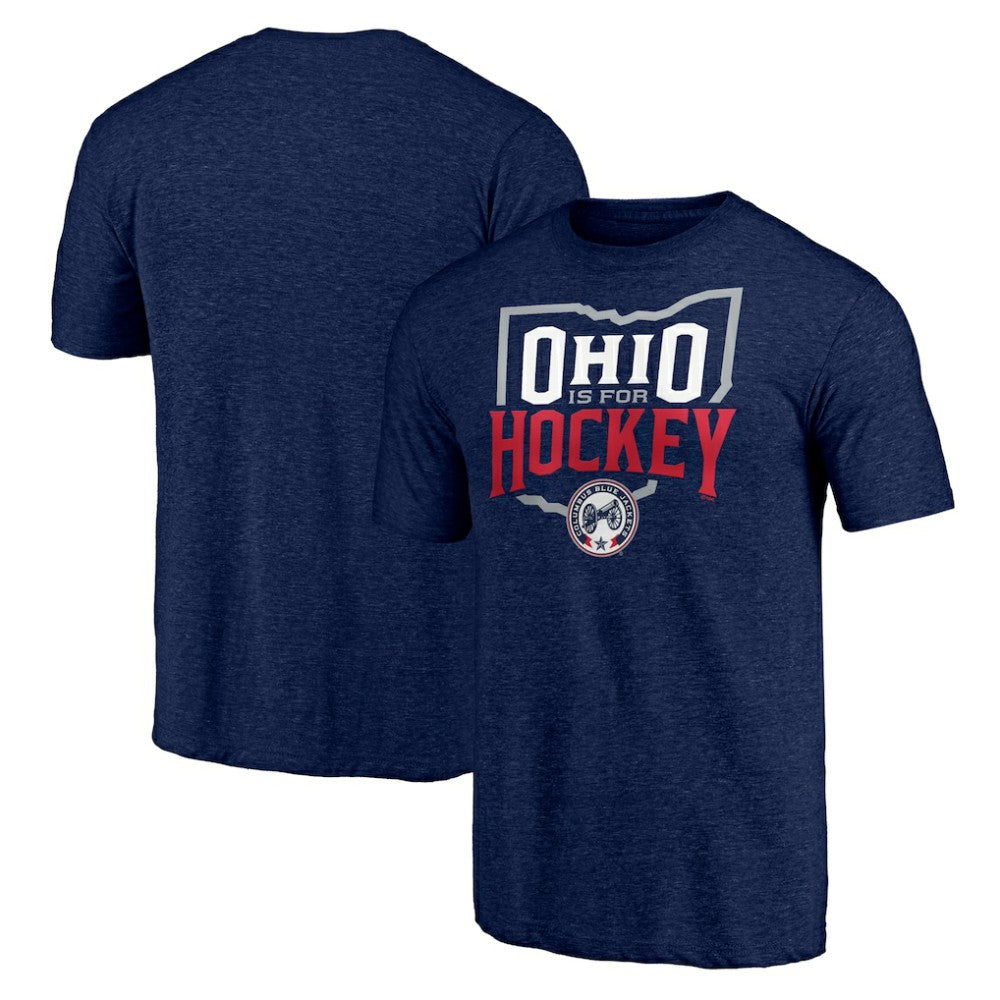 Columbus Blue Jackets Shoot to Score Tri-Blend T-Shirt - Navy - NHL