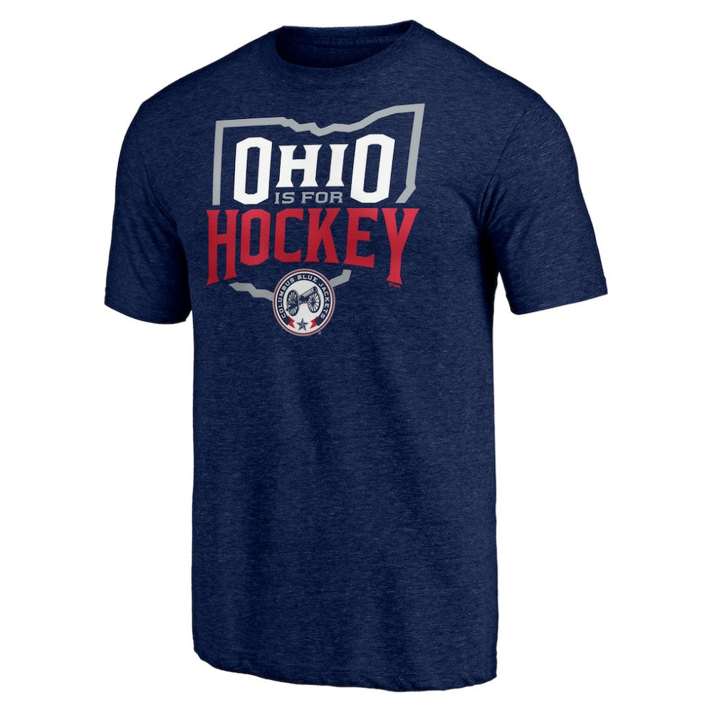 Columbus Blue Jackets Shoot to Score Tri-Blend T-Shirt - Navy - NHL