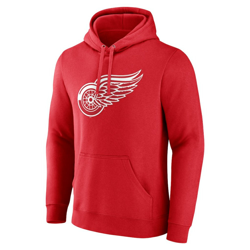 Detroit Red Wings Primary Logo Pullover Hoodie - Red - NHL
