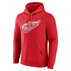 Detroit Red Wings Primary Logo Pullover Hoodie - Red - NHL