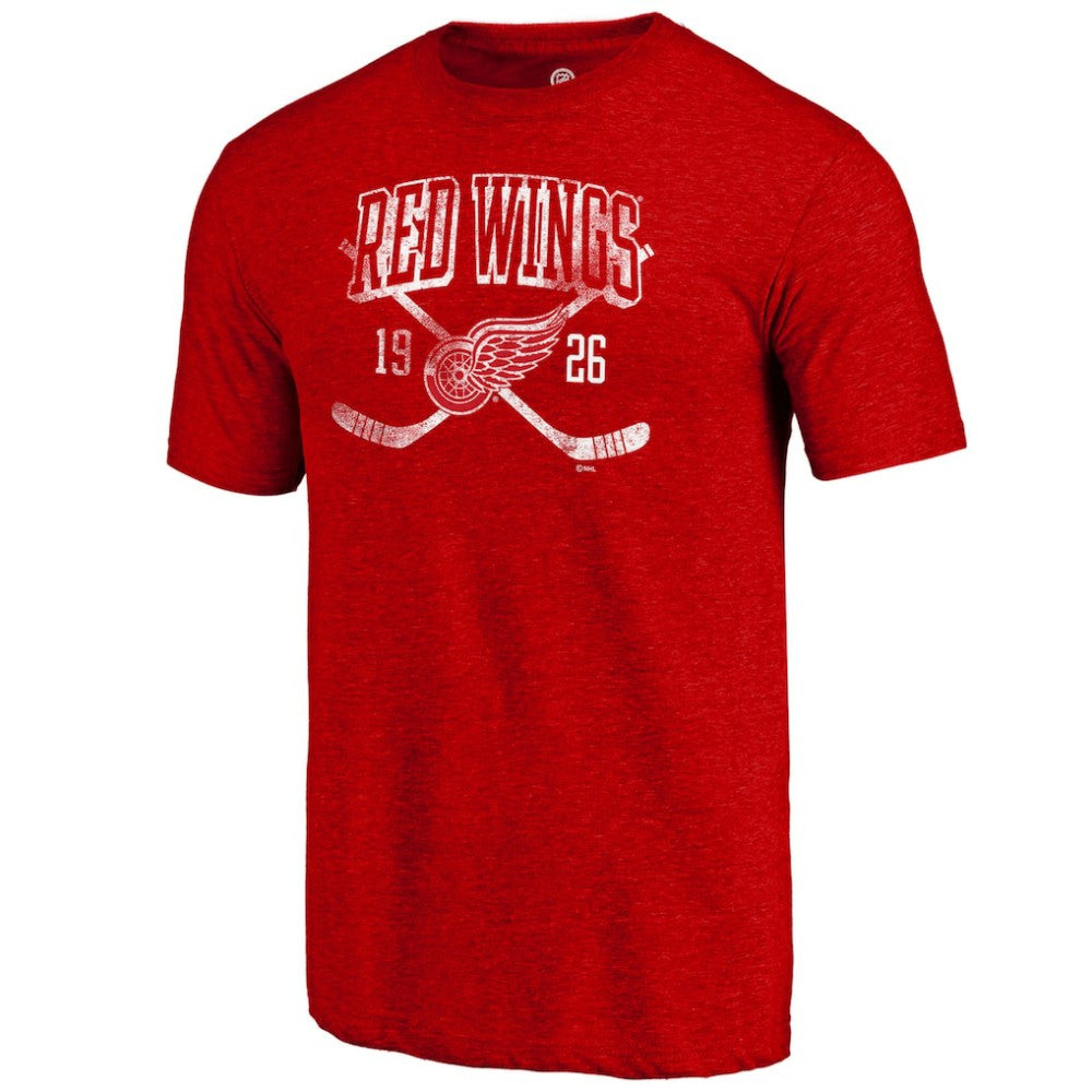 Detroit Red Wings Line Shift Tri-Blend T-Shirt - Red - NHL