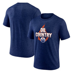 Edmonton Oilers Represent Tri-Blend T-Shirt - Navy - NHL