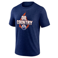 Edmonton Oilers Represent Tri-Blend T-Shirt - Navy - NHL