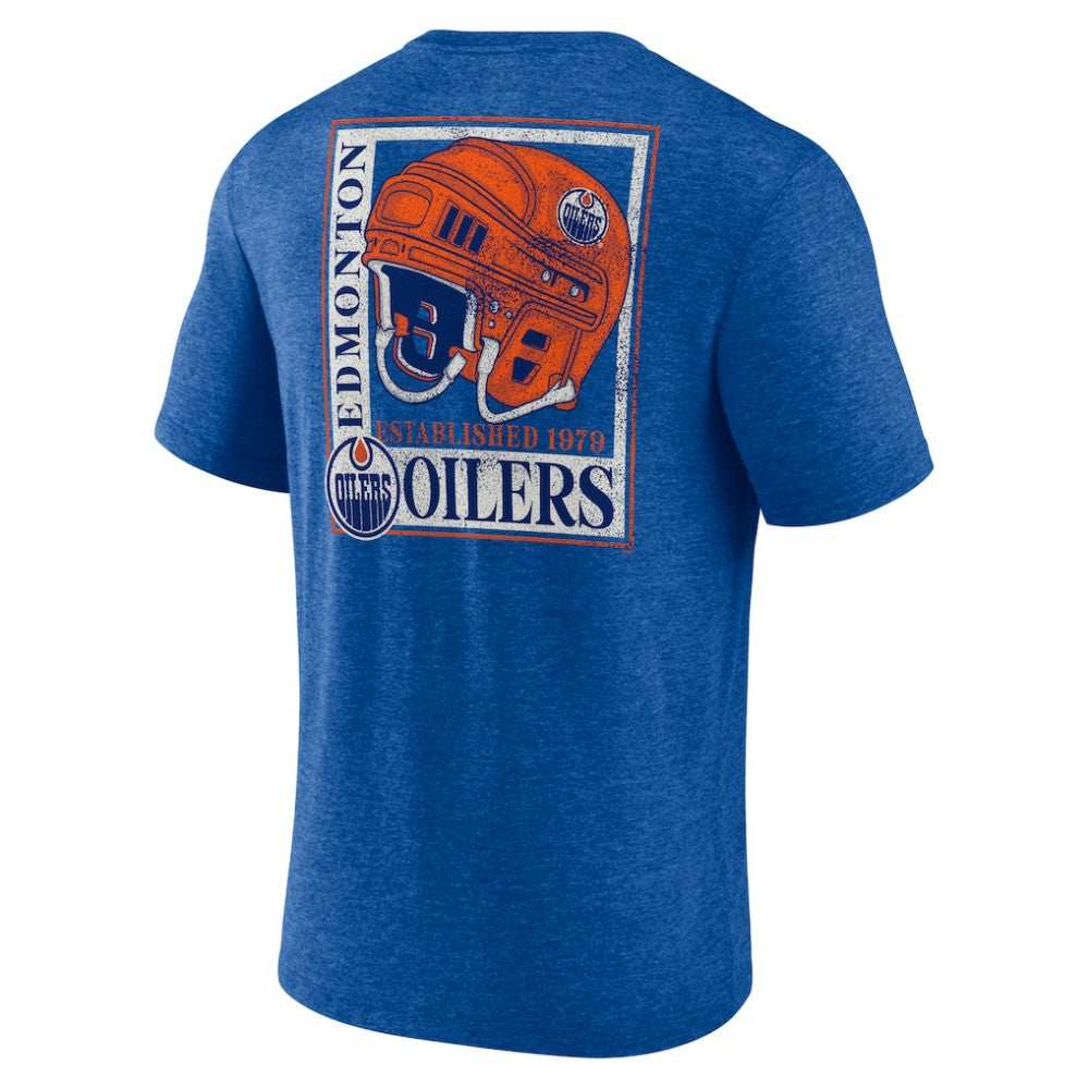 Edmonton Oilers Earnest Will Tri-Blend T-Shirt - Royal - NHL