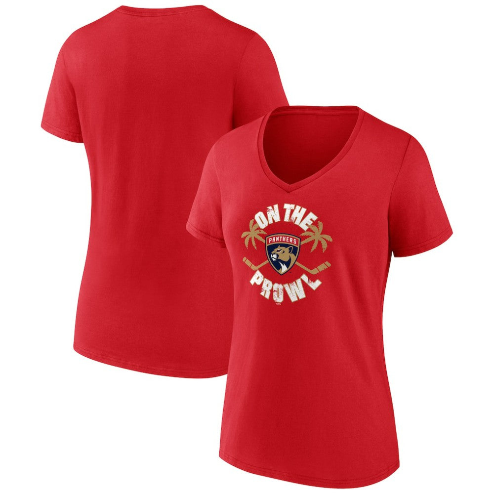 Florida Panthers Women's Active Edge V-Neck T-Shirt - Red - NHL